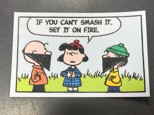 PEANUTS ANARCHY STICKER IF YOU CAN'T SMASH IT
